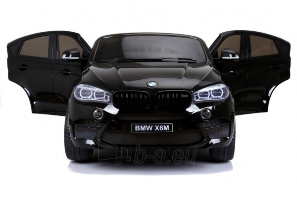 Vaikiškas vienvietis elektromobilis "BMW X6M", juodas paveikslėlis 2 iš 13