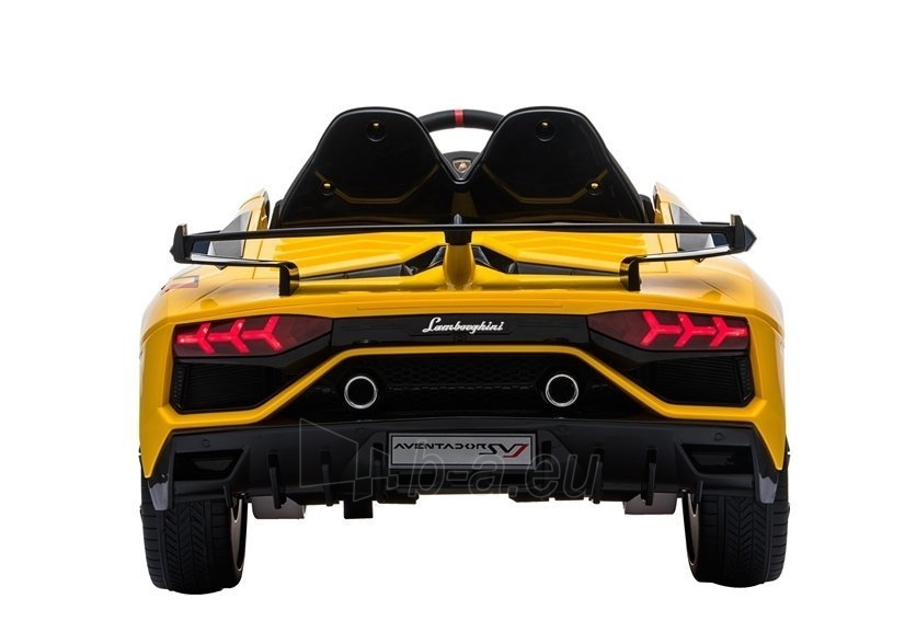 Vaikiškas vienvietis elektromobilis "Lamborghini Aventador", geltonas paveikslėlis 6 iš 11