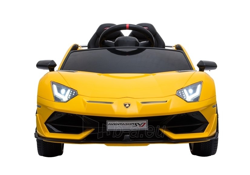 Vaikiškas vienvietis elektromobilis "Lamborghini Aventador", geltonas paveikslėlis 11 iš 11