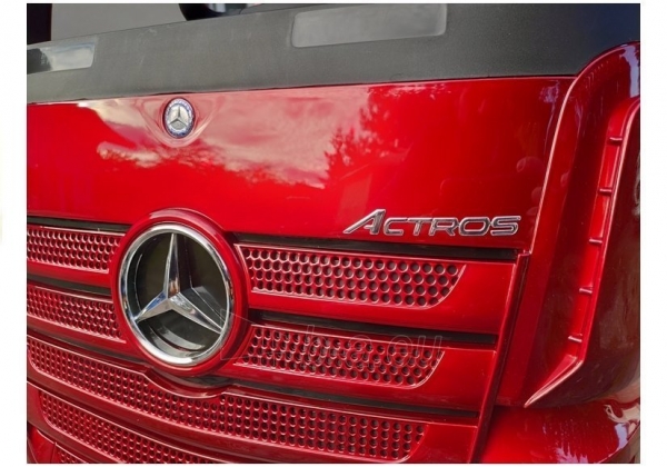 Vaikiškas vienvietis elektromobilis Mercedes Actros MP4 lakuotas raudonas paveikslėlis 16 iš 32