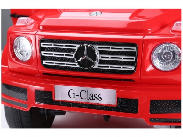 Vaikiškas vienvietis elektromobilis Mercedes G500 raudonas paveikslėlis 4 iš 9