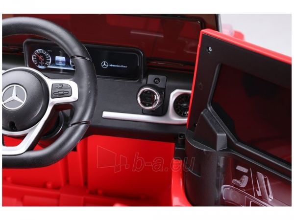 Vaikiškas vienvietis elektromobilis Mercedes G500 raudonas paveikslėlis 6 iš 9