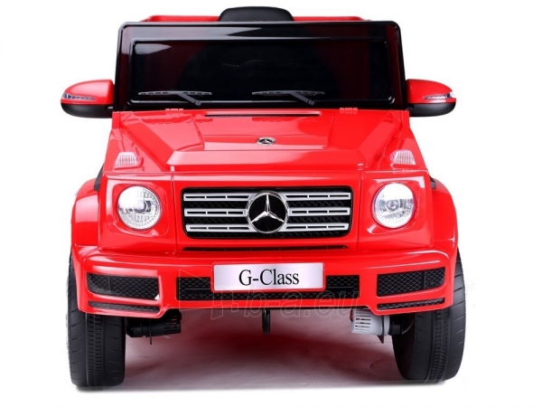 Vaikiškas vienvietis elektromobilis "Mercedes G500", raudonas paveikslėlis 9 iš 9