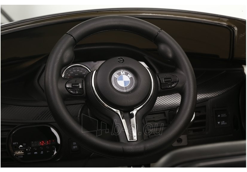 Vaikiškas vienvietis elektromobilis BMW X6, baltas paveikslėlis 4 iš 6