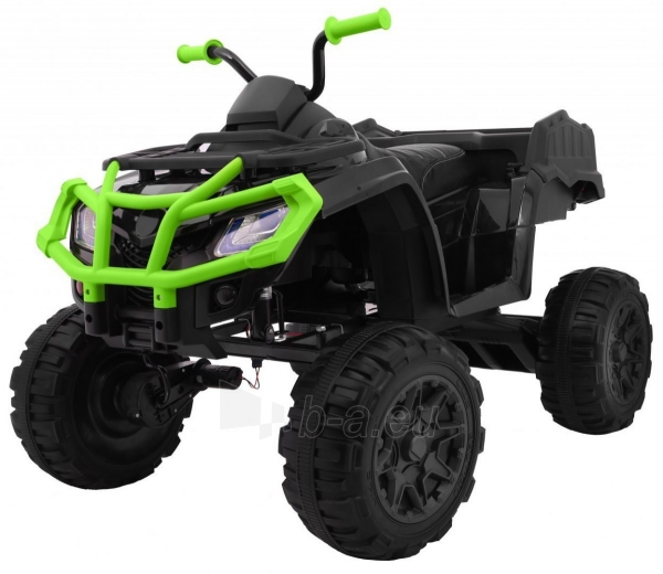 Vaikiškas vienvietis keturratis - Quad ATV, juodai žalias paveikslėlis 1 iš 13