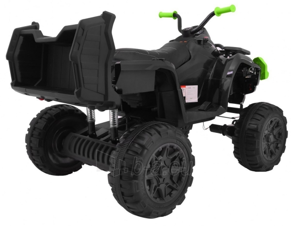 Vaikiškas vienvietis keturratis - Quad ATV, juodai žalias paveikslėlis 9 iš 13