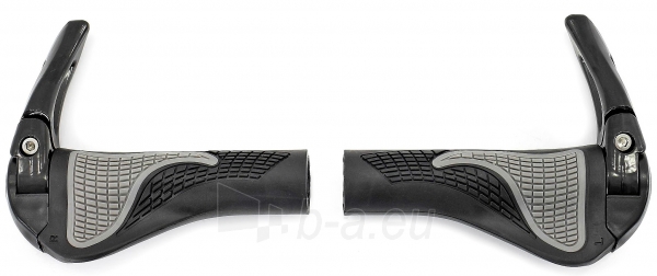 Vairo rankenėlės Azimut Ergo + Bar-Ends adjustable Alu 140mm black-grey paveikslėlis 1 iš 2
