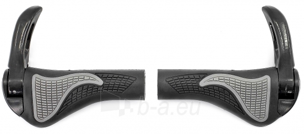 Vairo rankenėlės Azimut Ergo + Bar-Ends adjustable Alu 140mm black-grey paveikslėlis 2 iš 2