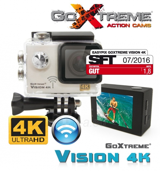 Video camera GoXtreme Vision 4K 20129 paveikslėlis 2 iš 6