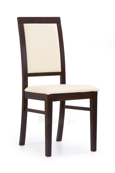 Dining chair SYLWEK 1 dark walnut / cream paveikslėlis 1 iš 1