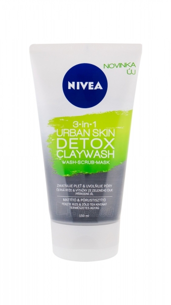 Valomosis kremas Nivea Urban Skin Detox Claywash 3-in-1 150ml paveikslėlis 1 iš 1