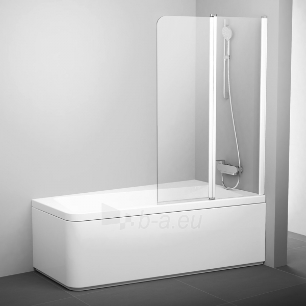 Varstoma vonios sienelė Ravak 10°, 10CVS2-100 R balta+stiklas Transparent paveikslėlis 1 iš 2