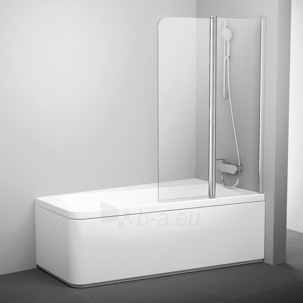 Varstoma vonios sienelė Ravak 10°, 10CVS2-100 R blizgi+stiklas Transparent paveikslėlis 1 iš 2