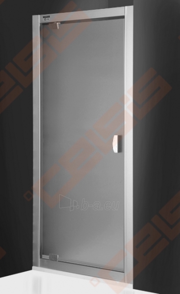 Varstomos dušo durys ROLTECHNIK ECLUSIVE LINE ECDO1/100 montavimui į nišą su sidabro spalvos profiliu ir šerkšnu padengtu stiklu paveikslėlis 1 iš 4