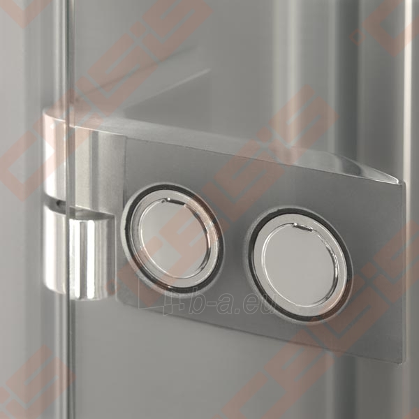 Varstomos dušo durys ROLTECHNIK HITECH HORIZON PLUS HPOL1/90 su brillant spalvos profiliu ir skaidriu stiklu (kairė pusė) paveikslėlis 3 iš 5