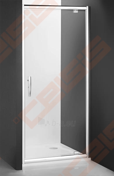 Varstomos dušo durys ROLTECHNIK PROXIMA LINE PXDO1N/80, skirtos montuoti į nišą, su brillant spalvos profiliu ir skaidriu stiklu paveikslėlis 1 iš 3