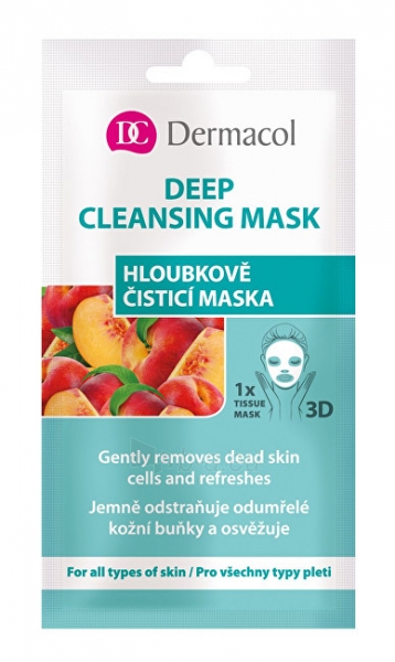 Veido kaukė Dermacol Textile Deep Cleansing Mask 3D (Gently Removes Dead Skin) 1 pc paveikslėlis 1 iš 1