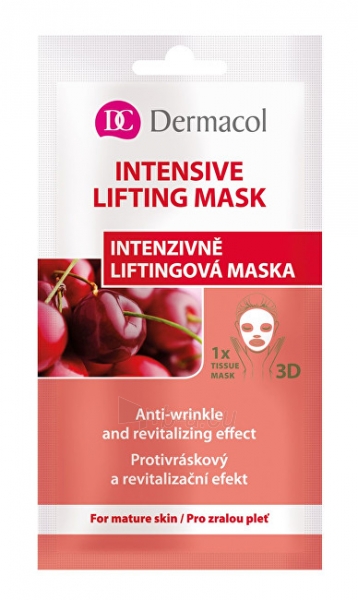 Veido mask Dermacol Textile intensive lifting mask 3D (Anti Wrinkle Revitalizing Effect) 1 pc paveikslėlis 1 iš 1