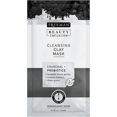 Veido kaukė Freeman Cleansing clay mask Active carbon and probiotics Beauty Infusion ( Cleansing Clay Mask) - 15 ml paveikslėlis 1 iš 1