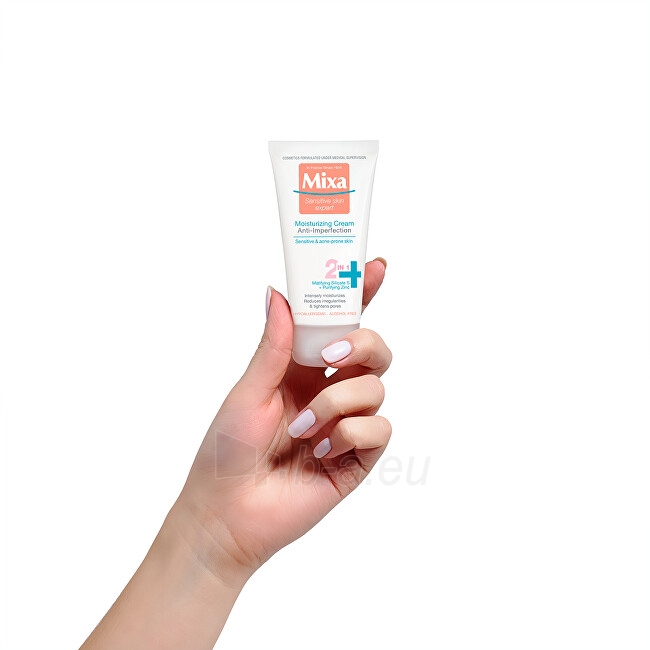 Veido kremas Mixa Moisturizer 2v1 against imperfections Sensitive Skin Expert (Anti-Imperfection Moisturizing Cream) 50 ml paveikslėlis 2 iš 6