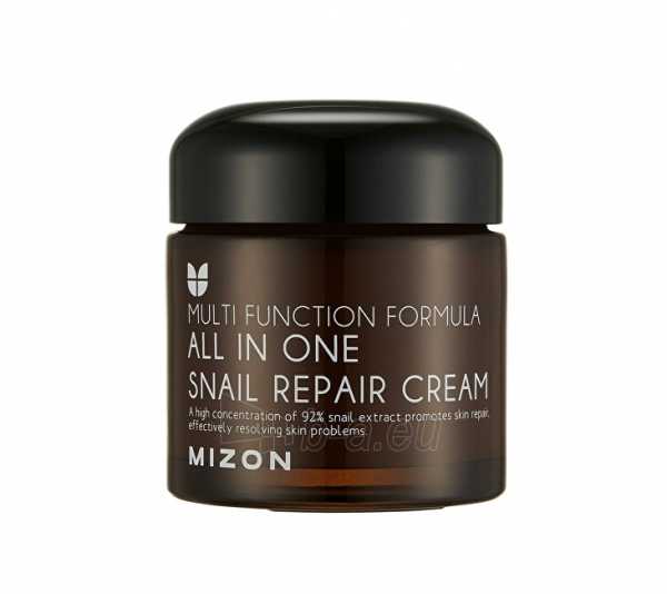 Veido kremas Mizon Regenerating face cream with snail secretion filtrate 92% (All In One Snail Repair Cream) - 75 ml paveikslėlis 1 iš 6