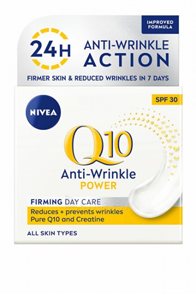 Veido kremas Nivea Protective Day Cream Anti-Wrinkle Q10 Plus SPF 30 50 ml paveikslėlis 2 iš 4