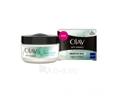 Veido kremas Olay Wrinkle Night Cream for Sensitive Skin Anti-Wrinkle SPF 15 (Night Cream for Sensitive Skin) 50 ml paveikslėlis 1 iš 1