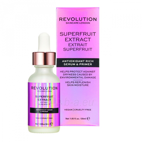 Veido serumas Makeup Revolution Rich Antioxidant Serum (Superfruit Extract – Antioxidant Rich Serum & Primer) 30 ml paveikslėlis 2 iš 4