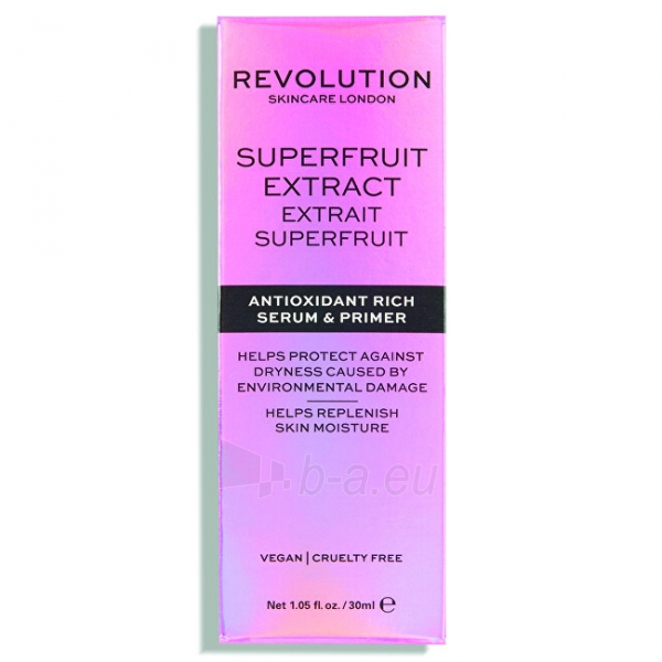 Veido serumas Makeup Revolution Rich Antioxidant Serum (Superfruit Extract – Antioxidant Rich Serum & Primer) 30 ml paveikslėlis 3 iš 4
