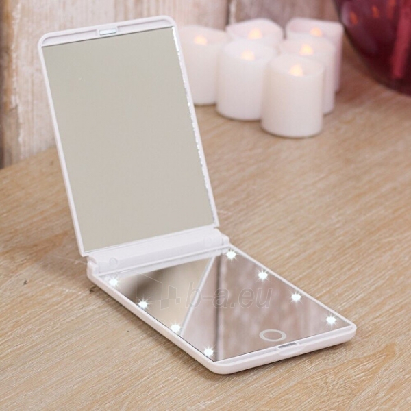 Veidrodis Deveroux Cosmetic Pocket LED White Mirror MR-L210 paveikslėlis 2 iš 3