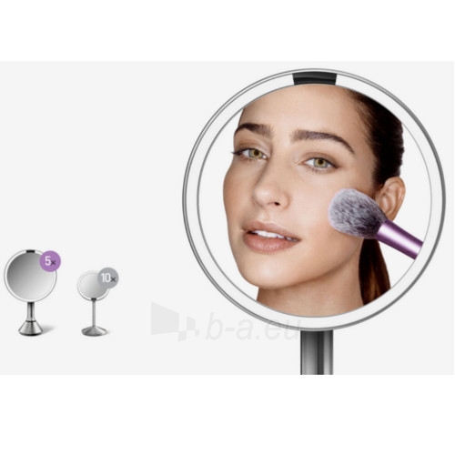 Veidrodis Simplehuman Cosmetic mirror Sensor Touch with LED light intensity control, 5x magnification paveikslėlis 2 iš 10