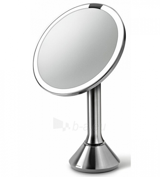 Veidrodis Simplehuman Mirror with touch control of light intensity Dual Light stainless steel paveikslėlis 2 iš 3