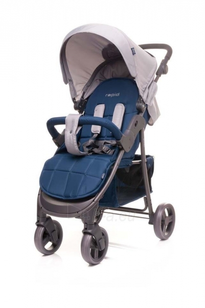 Vežimėlis kūdikiui - Rapid, mėlynas-pilkas paveikslėlis 1 iš 2