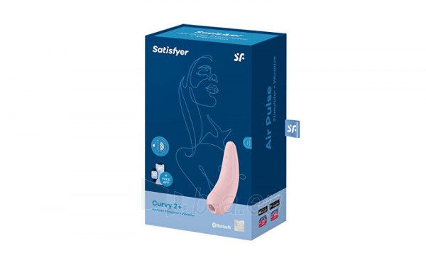 Vibratorius Satisfyer Curvy 2+ Pink clitoral stimulator vibrator paveikslėlis 3 iš 3