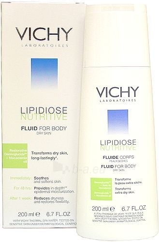 Vichy Lipidose Nutritive Fluid Dry Skin Cosmetic 200ml paveikslėlis 1 iš 1