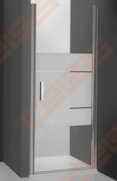 Vieno elemento varstomos dušo durys ROLTECHNIK TOWER LINE TCN1/90 skirtos montuoti į nišą su sidabro spalvos profiliu ir skaidriu stiklu paveikslėlis 1 iš 3