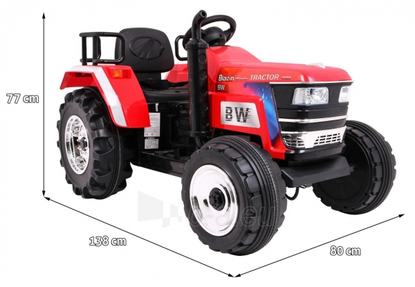 Vienvietis elektrinis traktorius Blazin BW, raudonas paveikslėlis 15 iš 15