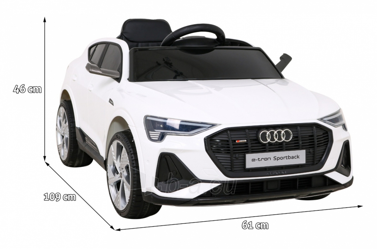 Vienvietis elektromobilis Audi E-tron Sportback, baltas paveikslėlis 11 iš 12