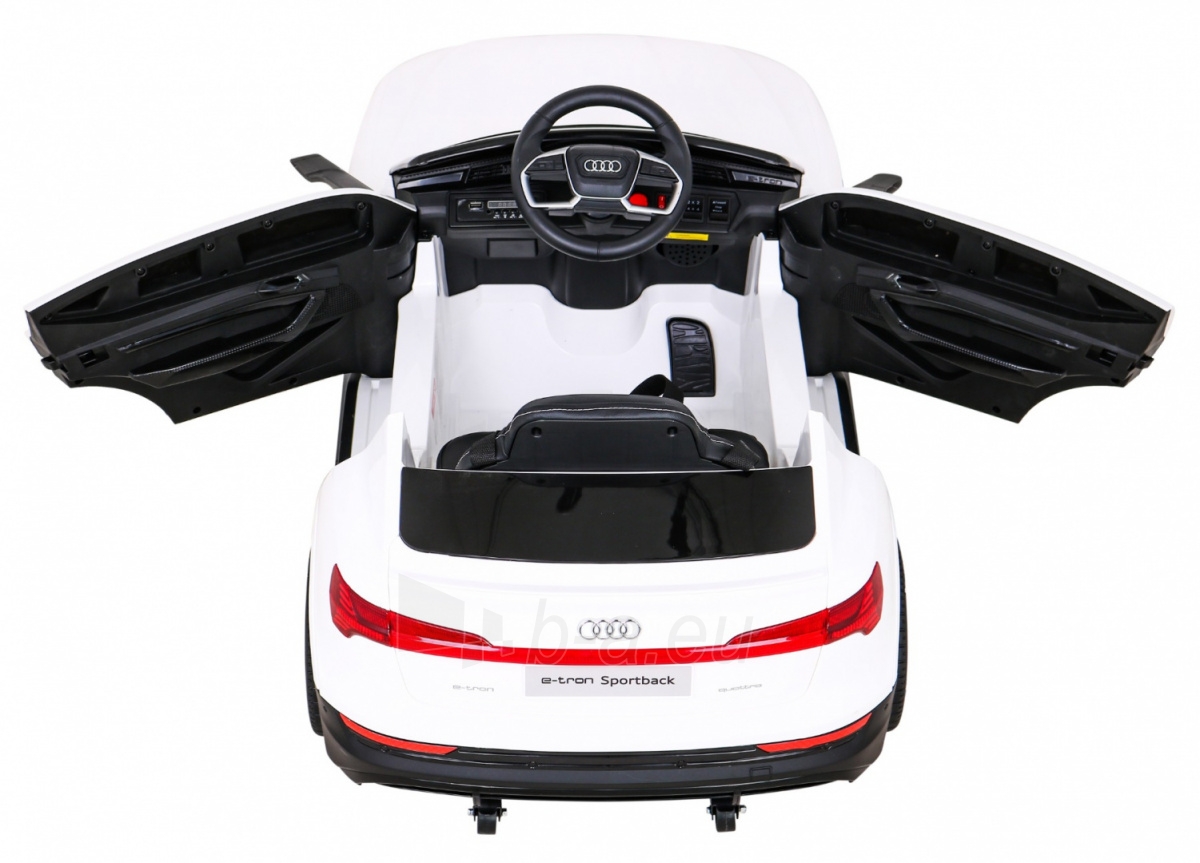 Vienvietis elektromobilis Audi E-tron Sportback, baltas paveikslėlis 6 iš 12