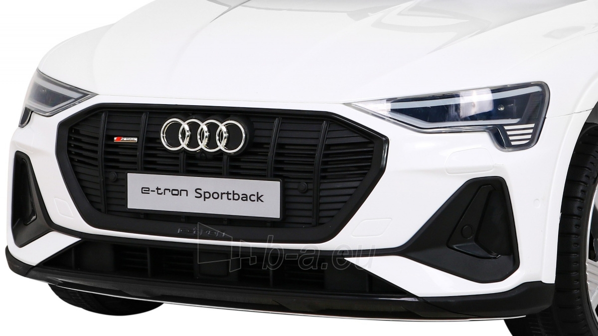 Vienvietis elektromobilis Audi E-tron Sportback, baltas paveikslėlis 3 iš 12