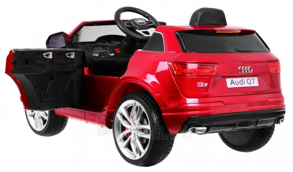 Vienvietis elektromobilis Audi Q7, raudonas paveikslėlis 4 iš 9