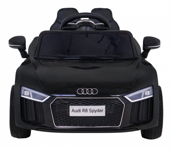 Vienvietis elektromobilis Audi R8, juodas paveikslėlis 10 iš 12