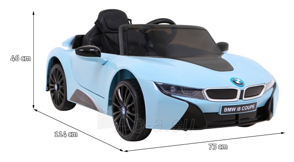 Vienvietis elektromobilis BMW I8 LIFT, mėlynas paveikslėlis 12 iš 13