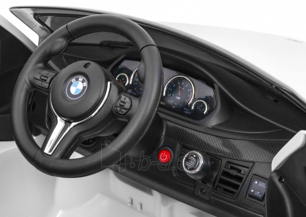 Vienvietis elektromobilis BMW X6M, baltas paveikslėlis 10 iš 15