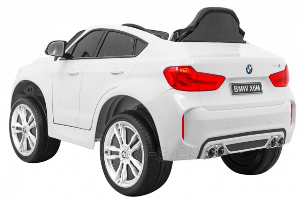 Vienvietis elektromobilis BMW X6M, baltas paveikslėlis 7 iš 15