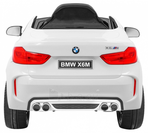 Vienvietis elektromobilis BMW X6M, baltas paveikslėlis 6 iš 15