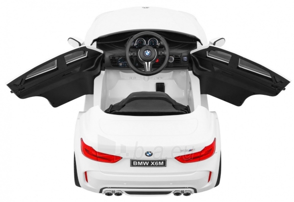 Vienvietis elektromobilis BMW X6M, baltas paveikslėlis 5 iš 15