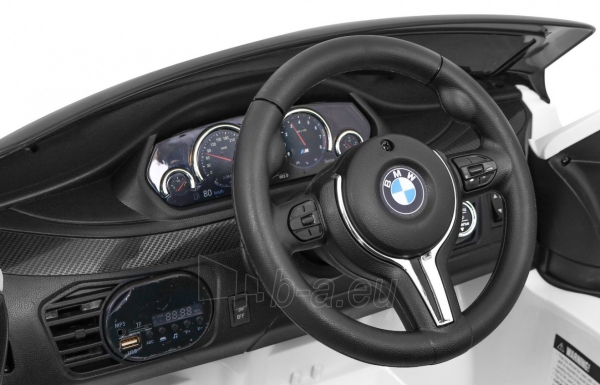 Vienvietis elektromobilis BMW X6M, baltas paveikslėlis 4 iš 15