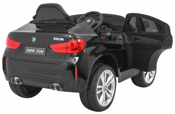 Vienvietis elektromobilis BMW X6M, juodas paveikslėlis 11 iš 13