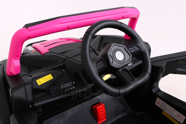 Vienvietis elektromobilis Buggy UTV 2000M Racing, rožinis paveikslėlis 3 iš 13